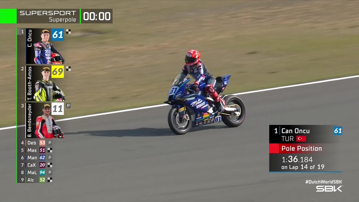 Can Oncu takes the pole👏 #DutchWorldSBK 🇳🇱
