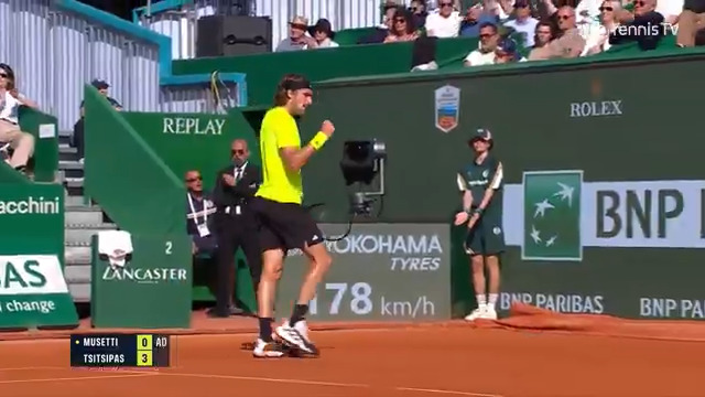 Tennis: expert level 💯 Stefanos Tsitsipas is lighting up Court Rainier III! Rolex Monte-Carlo Masters | #RolexMonteCarloMasters