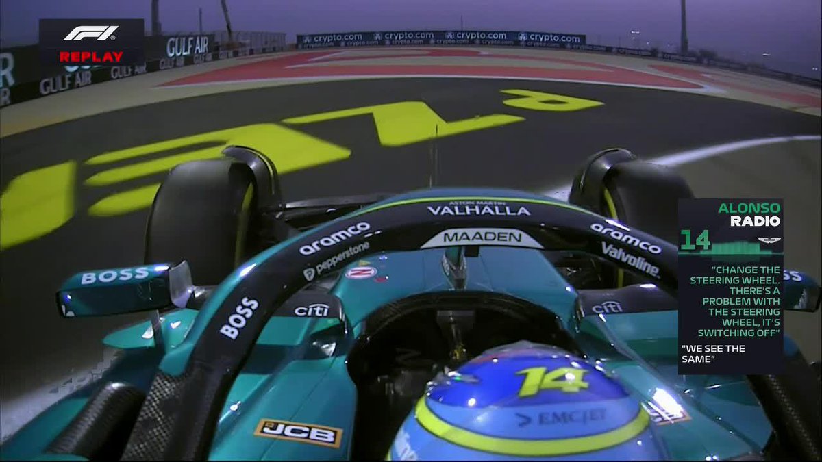 "Alonso": Por este momento durante las prácticas del #BahrainGP