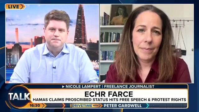 "Any look at his social media shows part of his worldview is certainly a kind of extremist hatred of Zionism." Journalist Nicole Lampert reacts to Peter Cardwell's interview with barrister Franck Magennis who was challenged for representing Hamas.