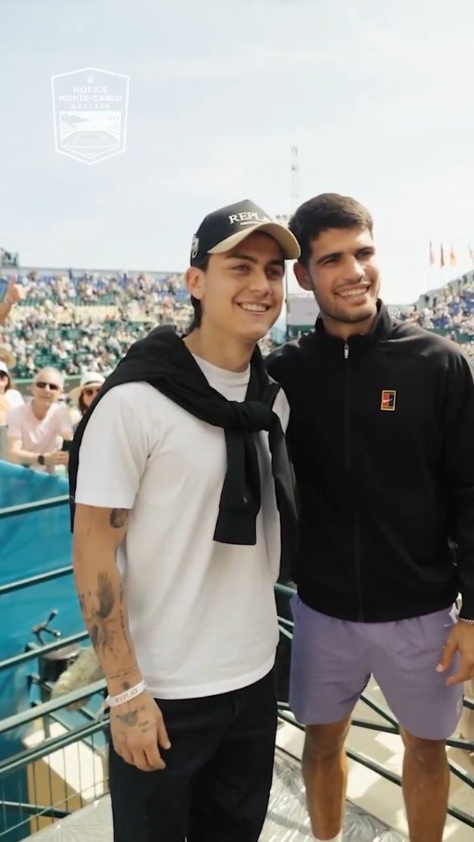 Game recognise game ❤️‍🔥 Carlos Alcaraz Paulo Dybala #RolexMonteCarloMasters
