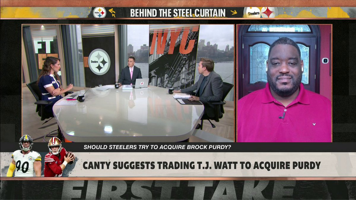 .Damien Woody is not with the idea of the 49ers trading Brock Purdy for T.J. Watt 😳 “[Brock Purdy] is a guy that you can win a championship with in this league. … Why would you make that trade?”