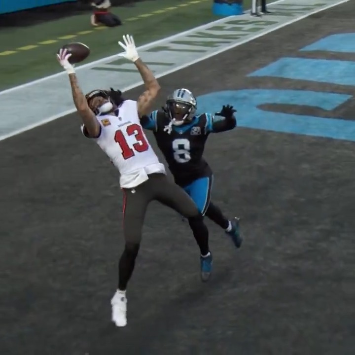 Since there are 1⃣3⃣ days until the #NFLDraft, we had to bring back this Mike Evans catch 😯 📺: April 24-26 on NFLN/ESPN/ABC 📱: Stream on NFL+