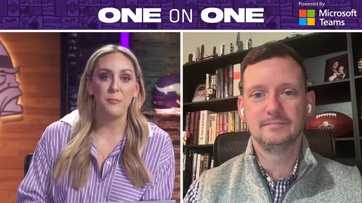 "I think defense is the easiest answer." Matt Miller joined Tatum Everett to talk about what he thinks the #Vikings will do in this month's draft. 📺: