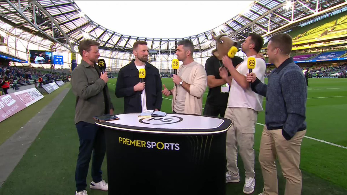 "Either I'm having some kind of fever dream or that really just happened." 😂 An unexpected guest joined our studio panel during pre-match analysis 🐴 #InvestecChampionsCup