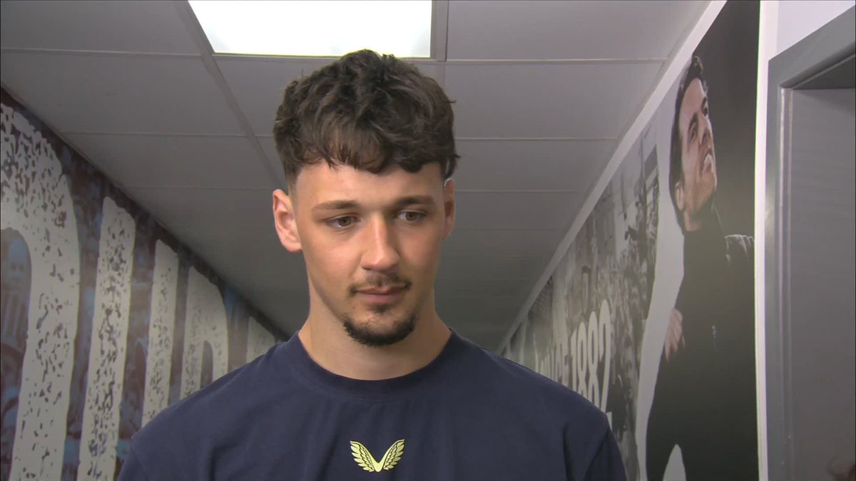James Trafford couldn't keep his composure with teammate Ashley Barnes listening to his interview 😂