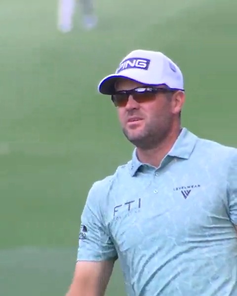 Corey Conners nearly holes out on No. 11. #themasters