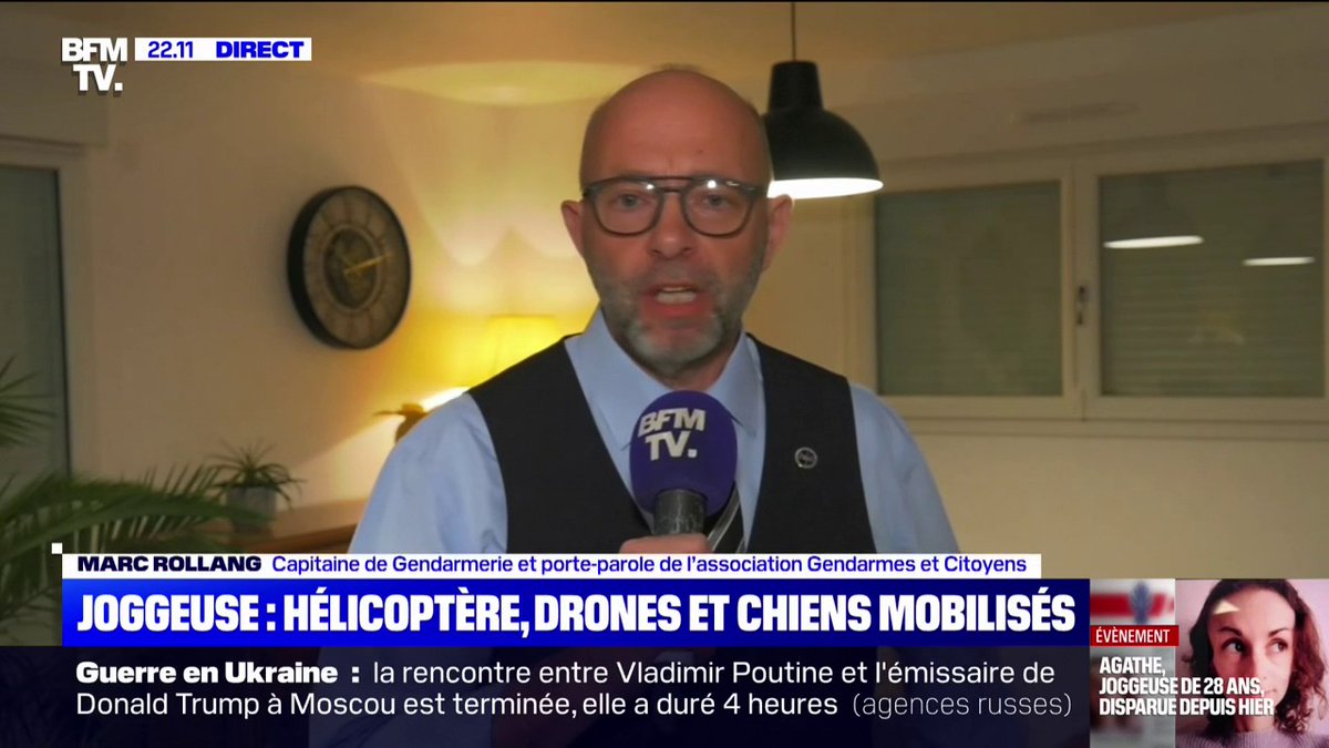 💬 "C'est une décision en stratégie [...] pour ne pas polluer les scènes de recherche" ➡ Marc Rolland, capitaine de gendarmerie explique pourquoi les habitants n'ont pas pu participer aux recherches pour retrouver Agathe, joggeuse disparue depuis jeudi matin