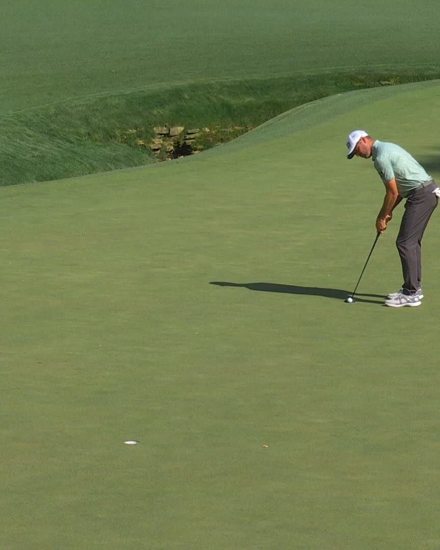 With a birdie on Azalea, Corey Conners returns to a tie for third. #themasters