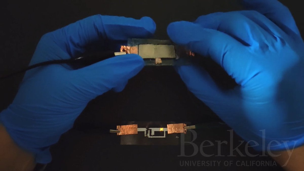 When stabbed by needles, cut with razor blades, and aggressively twisted, a new stretchable battery can self-heal and remain operational, recovering 90% of its capacity. Science Advances