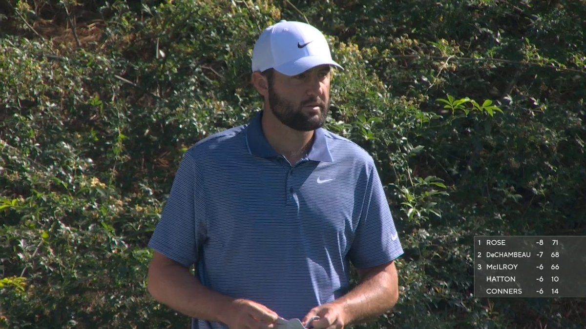 "He's chipped in here before." Scottie Scheffler holes out from just off the 12th green 🎯 #themasters