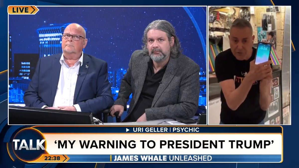 Psychic Uri Geller has a warning for people with smartphones. "Listening software has been inserted into smartphones used by political aides who report directly to Keir Starmer." James Whale MBE. Ash Uri Geller