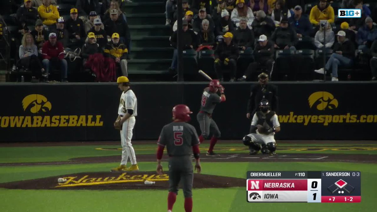CADE. OBERMUELLER. 11 Ks tonight 🔥 #Hawkeyes