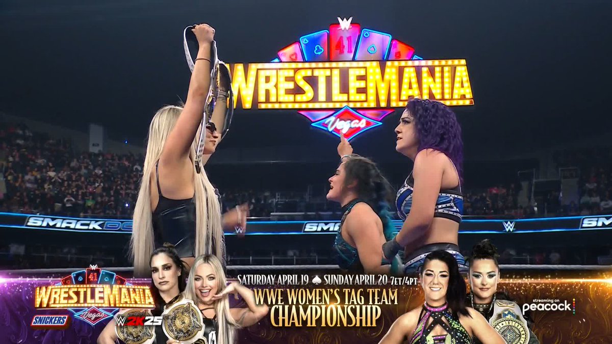 .Bayley and LYRA VALKYRIA are heading to #WrestleMania!! 👏👏 #SmackDown