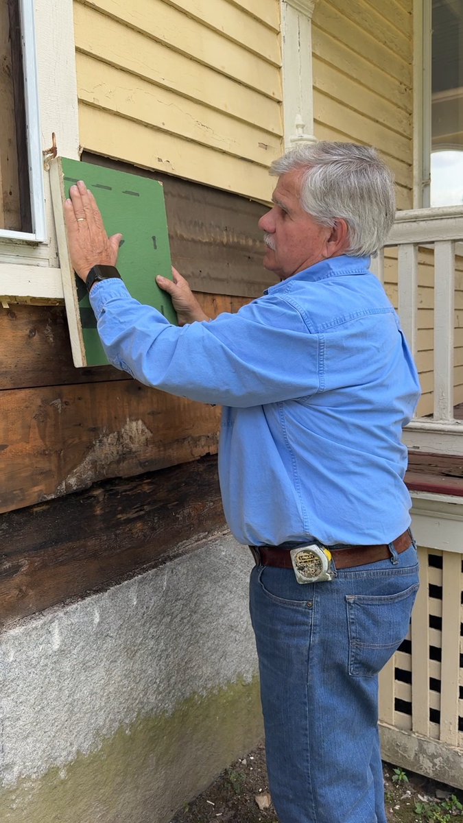 🏡 Preserving the past while updating for the future! Tommy explains how #TOHWestford will get new siding while keeping original details like the trim.