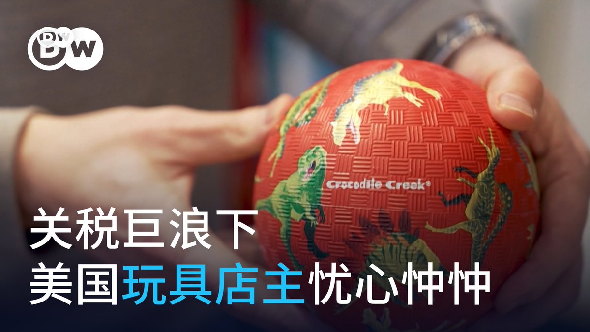 【关税巨浪下 🇺🇸玩具店主忧心忡忡】 🧸🪀🪁美国商店货架上的玩具和派对用品绝大多数都来自中国🇨🇳，随着特朗普不断提升对华关税，玩具零售业前途未卜。