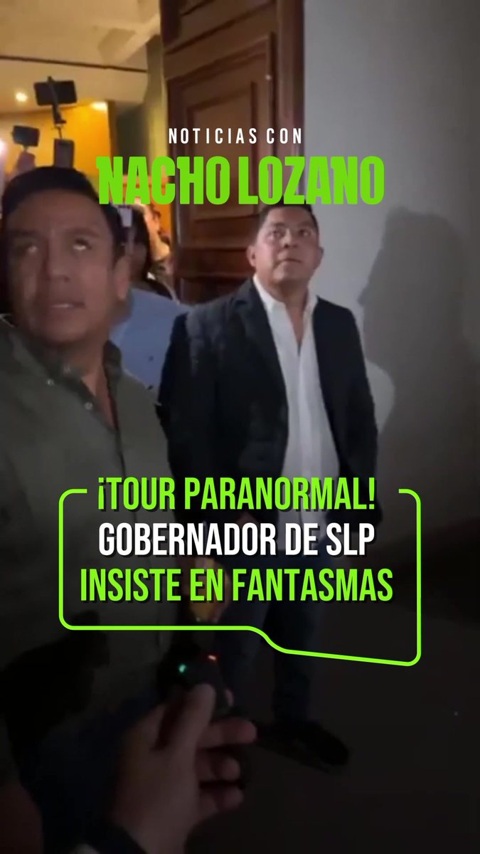¡Tour paranormal! El gobernador de #SLP, Ricardo Gallardo, llevó a los medios de comunicación al salón donde se grabó a una mujer aparentemente desnuda por una ventana del Palacio de Gobierno. Tras insistir en “fantasmas”, también sugirió hacer un “exorcismo”.