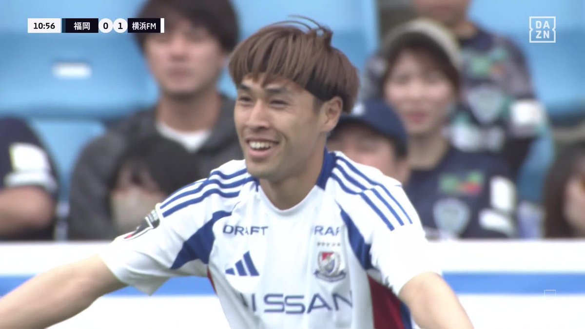 アウェイで幸先よく #宮市亮 のクロスを起点に #遠野大弥 今季2ゴール目を突き刺す⚽⚽ 🏆明治安田J1第10節 🆚福岡×横浜FM 🆓#DAZN 無料ライブ配信中 ⏩ #Jみようぜ #Jリーグ #福岡横浜FM #無料だぞーん