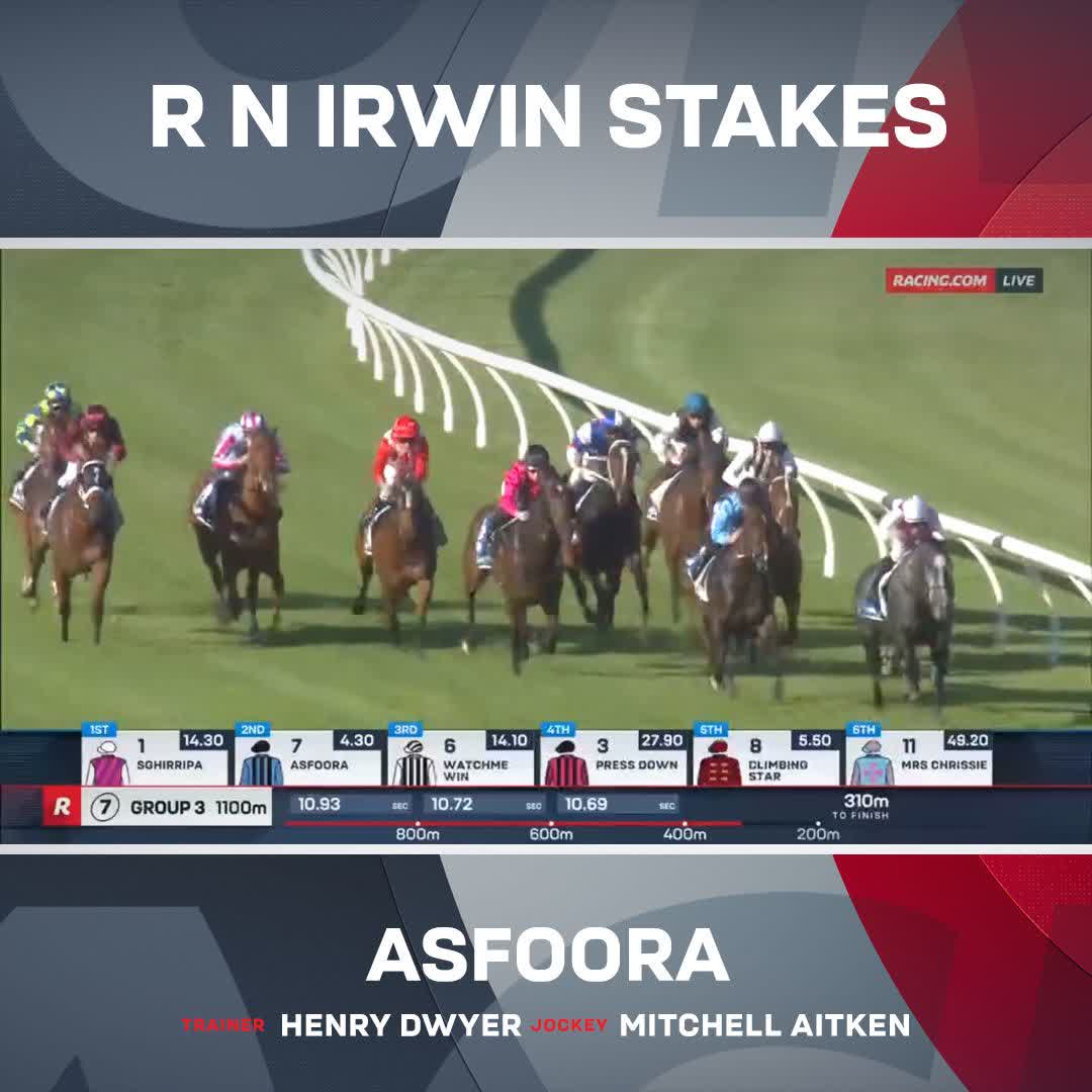 "Welcome back to Australia!" Asfoora wins on her return to Australia with a tough win in the R N Irwin Stakes 🔥 Henry Dwyer Mitch Aitken