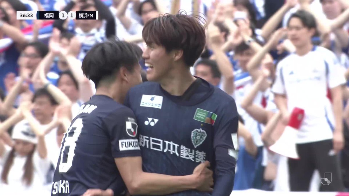 #藤本一輝 が遠目から積極的に狙い同点!💥 🎦 ゴール動画 🏆 明治安田J1リーグ 第10節 🆚 福岡vs横浜FM 🔢 1-1 ⌚️ 37分 ⚽️ 藤本 一輝(福岡) #Jリーグ
