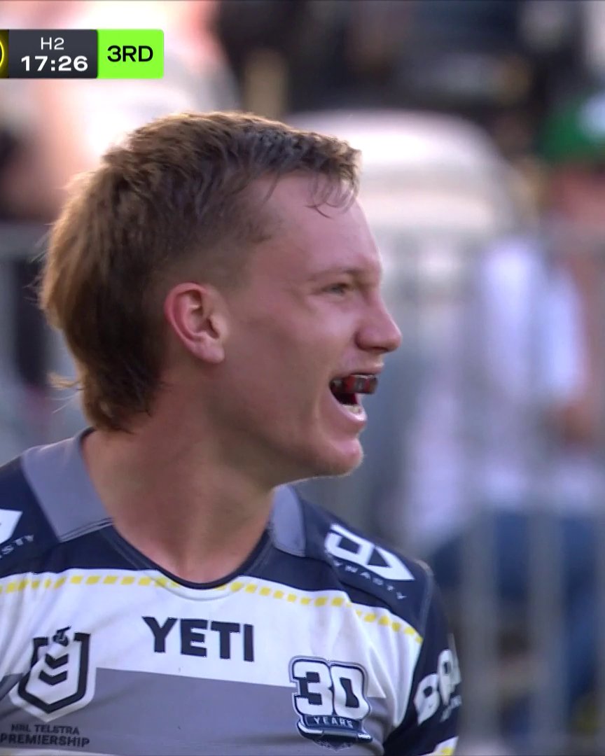 Purdue blitzes the defence! 🔥 #NRLSouthsCowboys