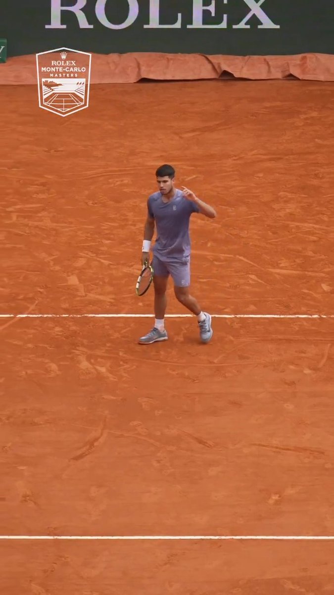 *That* Alcaraz set point… In glorious slow-motion 😮💨 #RolexMonteCarloMasters