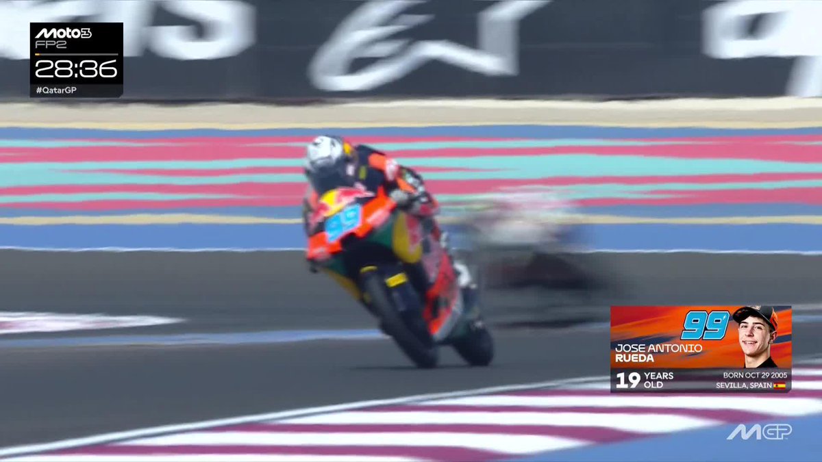 A good Friday for Rueda⚡️🏄🏻‍♂️, but can he keep it going today?👀 #QatarGP 🇶🇦