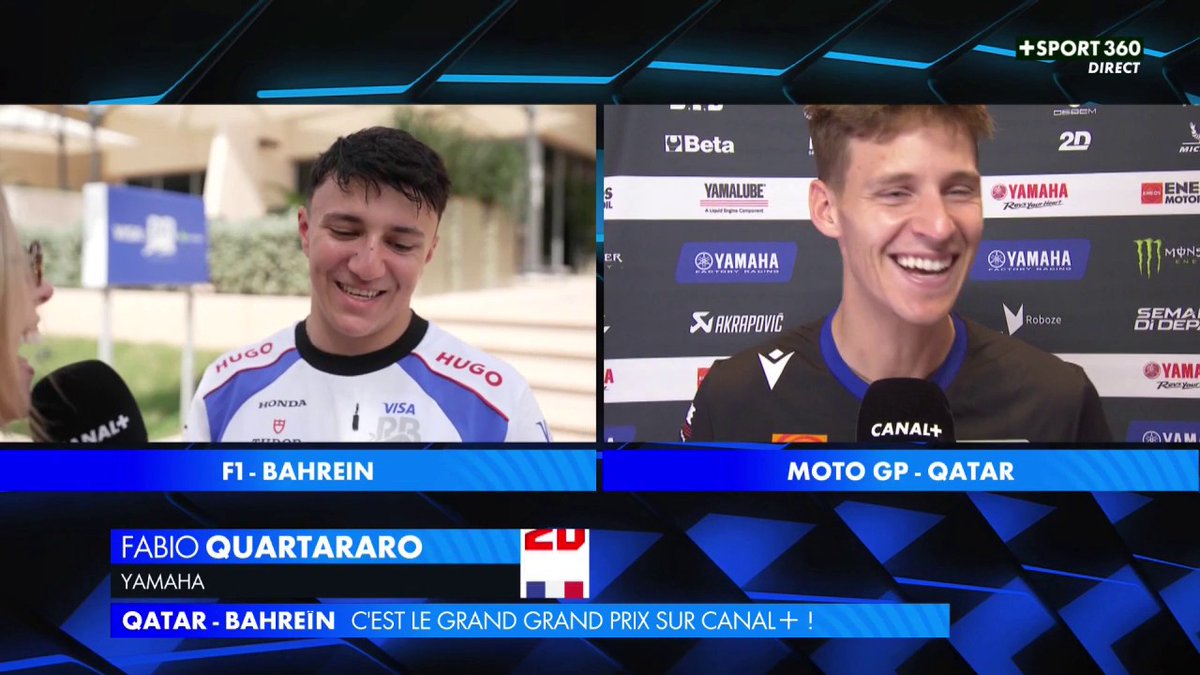 🗣️ "Au moins j'ai pu faire la course moi" 🤪 Le chambrage entre Isack Hadjar et Fabio Quartararo 🇫🇷 #QatarGP | #MotoGP