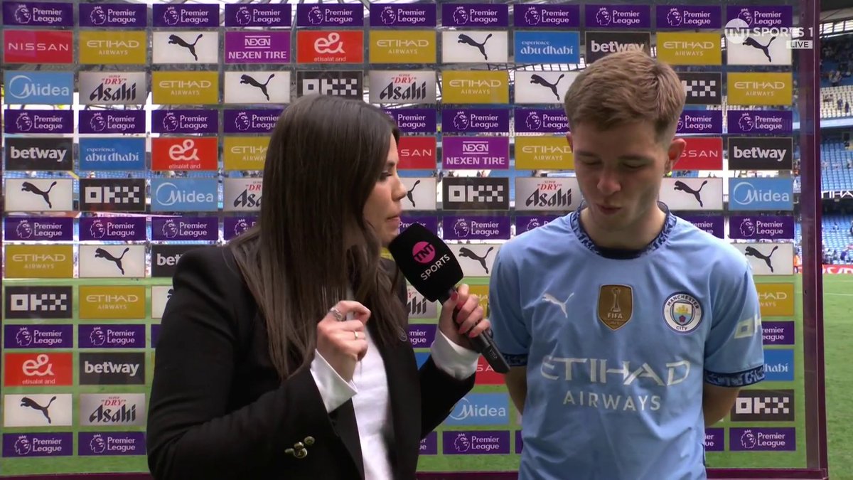 "We knew the goals were going to come" ⚽ Becky Ives speaks to James McAtee following his goal in his first Premier League start in Man City colours 🙌 📺 TNT Sports & discovery+ UK