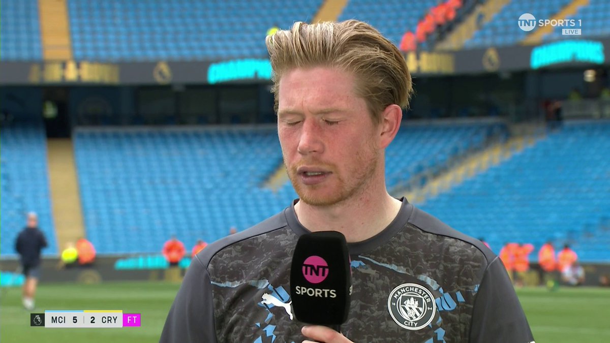 "The most important thing is this club plays Champions League football" 💪 Kevin De Bruyne states the importance of City winning their remaining games to play UCL football next season 🗣️ 📺 TNT Sports &amp; discovery+ UK