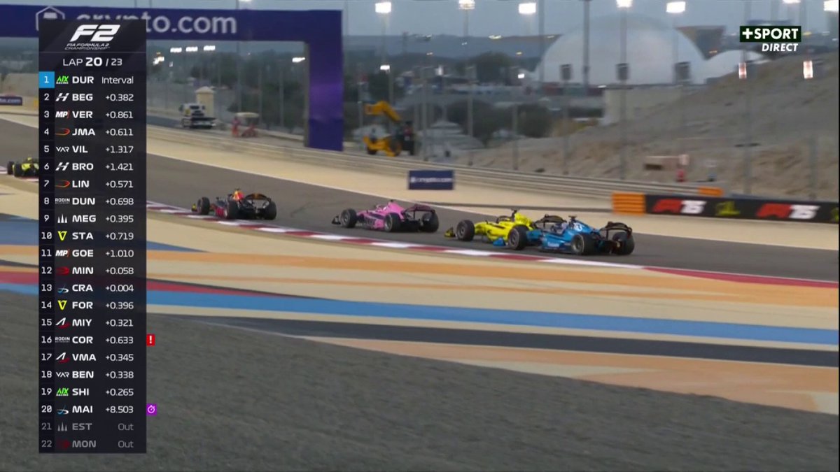 C'ÉTAIT CHAUD ENTRE TROIS PILOTES ! 🥵 Quelle image en F2 ! #BahrainGP #F2