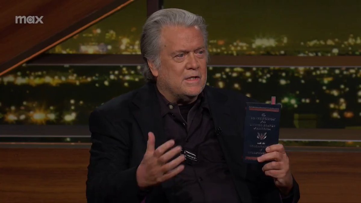 Steve Bannon tells @BillMaher that the 22nd Amendment is "open for interpretation": "President Trump is going to run for a 3rd term and President Trump is going to be elected again. On the afternoon of January 20th of 2029. He's going to be President of the United States."