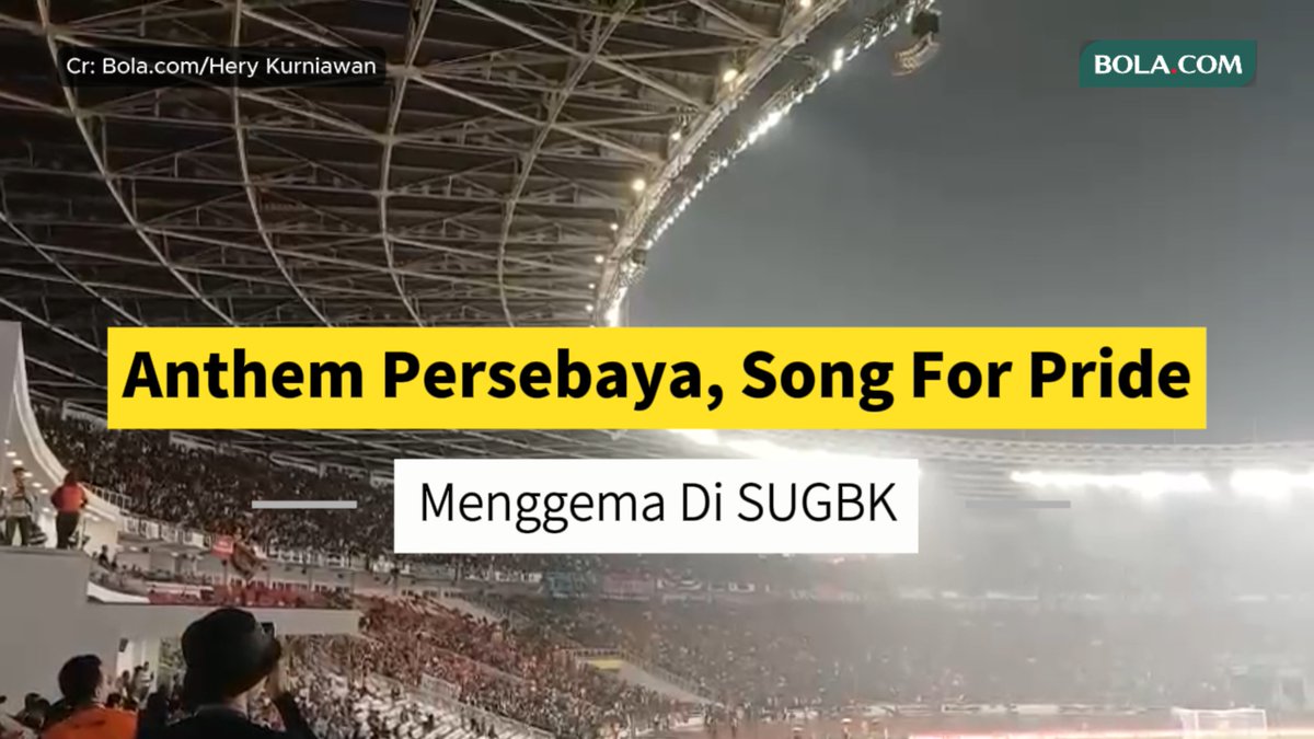 Anthem Persebaya, Song For Pride dinyanyikan oleh ribuan Bonek selepas laga Persija Vs Persebaya di Stadion Utama Gelora Bung Karno, Jakarta, Sabtu (12/4). #BolacomID #blclpt #BRILiga1 #Persebaya #Persija