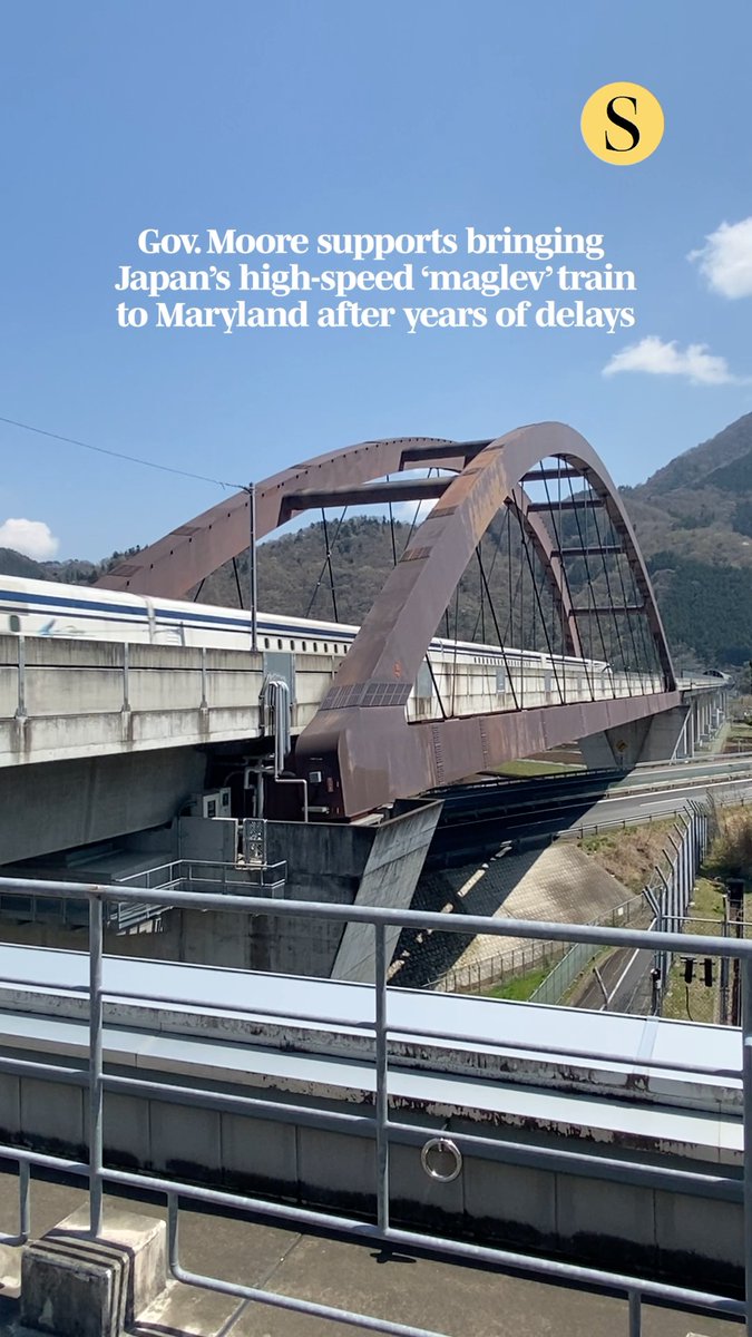 During a trade mission to Japan, Gov. Wes Moore experienced the 311 mph magnetic levitation train, a technology he hopes to bring to Maryland. The high-speed train could reduce travel times between D.C., and Baltimore to just 15 minutes, transforming regional transit. Moore said he is focused on making this system a reality, envisioning economic growth, job creation and a leap forward for Maryland’s transportation network. Read more: 🎥: Sam Janesch, The Baltimore Sun