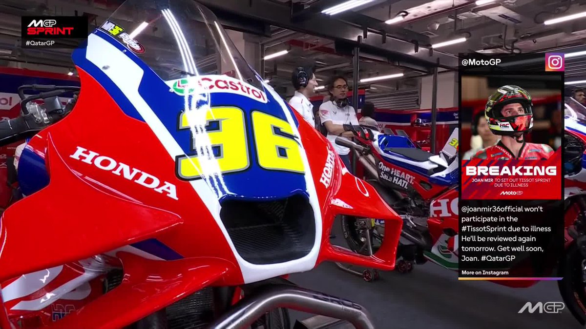Hoping to see JoanMir36 back in action tomorrow! 🤞 #QatarGP 🇶🇦
