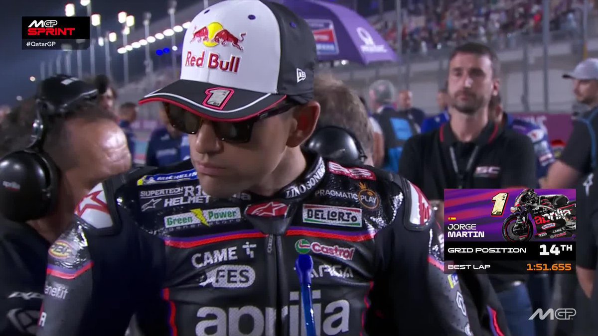 🚥 Jorge Martín Almoguera's first #TissotSprint of the season! He'll be launching from P14 on the grid #QatarGP 🇶🇦