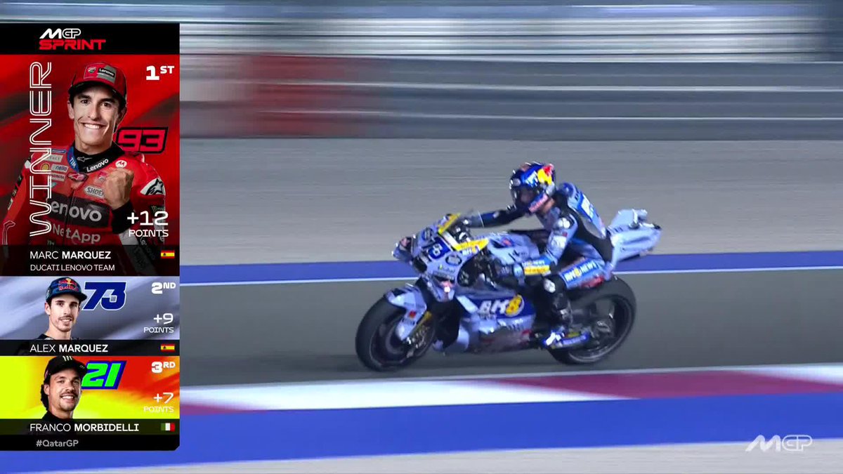 🥈 Alex Márquez, aka Mr Consistency, secures yet another #TissotSprint podium #QatarGP 🇶🇦