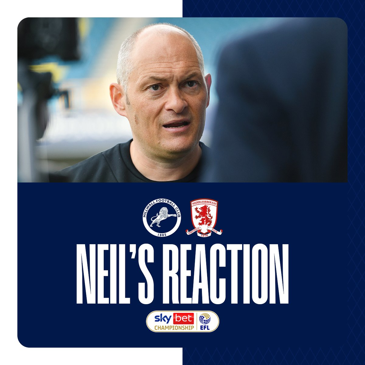 💙 "I'm extremely proud of the team and the fans." #Millwall
