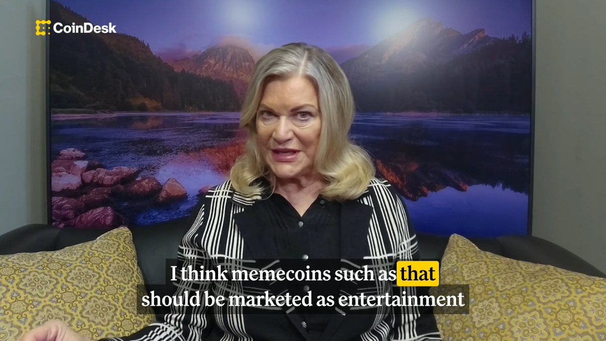 Should memecoins like TRUMP and MELANIA be clearly marked as entertainment? 🎭 Senator Cynthia Lummis argues it's crucial to distinguish between investment-grade digital assets and entertainment tokens. Hear more on CoinDesk Spotlight with Jenn Sanasie, coming 10 a.m. next Tuesday.