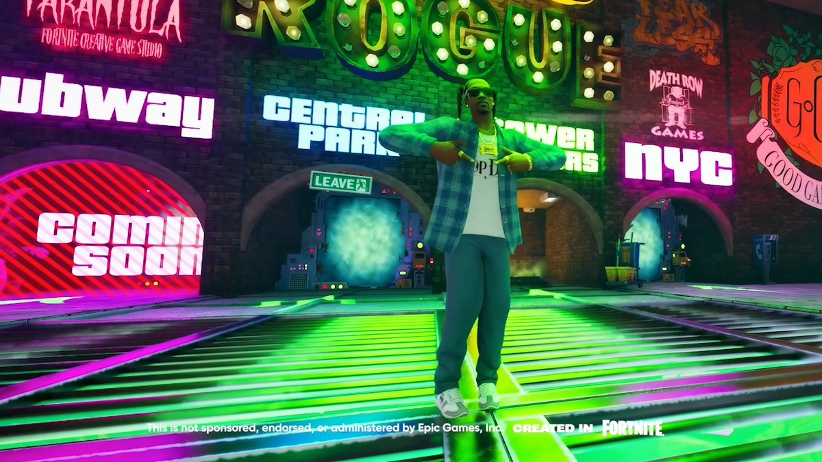 It’s S-N-Double O-P D-O-Double G with T-M-N-T Battle your way through city streets, sewers, and dojo fights with Snoop Dogg as your mentor to take down Shredder and the Foot Clan. TMNT Rogue by GGC and Tarantula Creative NYC Island Code: 4884-4439-3292