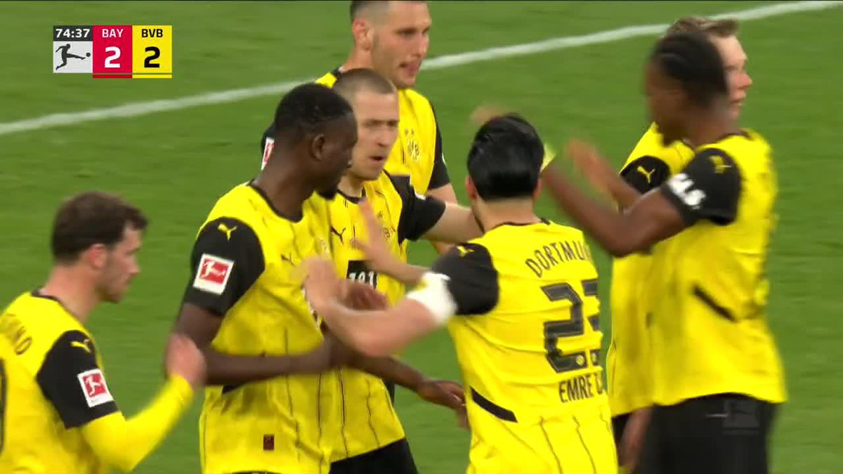 DORTMUND EQUALIZE JUST MINUTES AFTER BAYERN REGAINED THE LEAD! WHAT A MATCH 😨