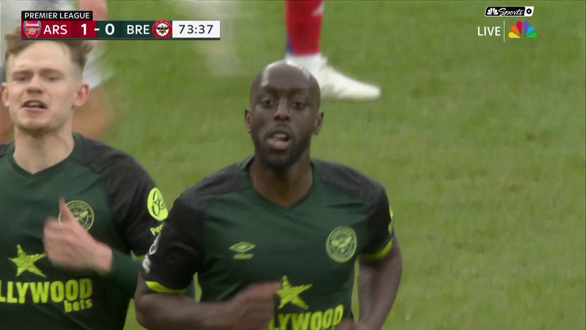 Yoane Wissa brings Brentford level with a skillful finish! 😮‍💨 📺 NBC &amp; Peacock