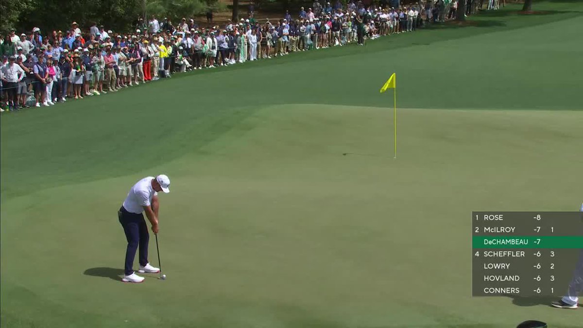 "Oh, can you believe it?!" Bryson DeChambeau with a birdie on No. 1 to tie the lead.