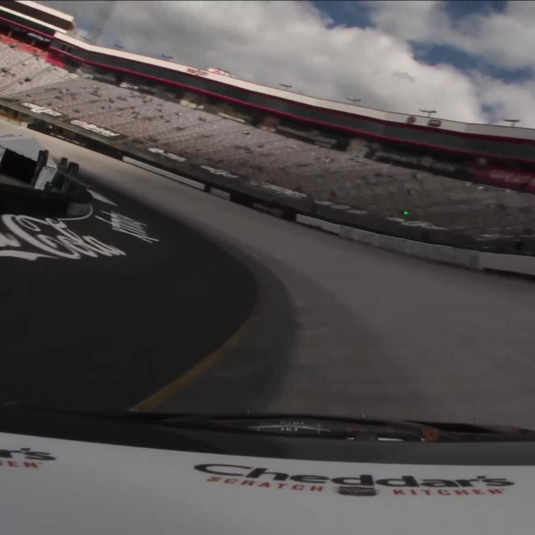 .Kyle Busch goes for a spin in qualifying. 😬