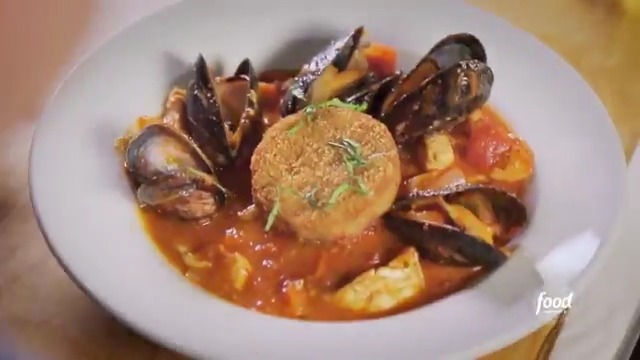 Cioppino is the seafood stew of our DREAMS 🦐🍲 Find this crab cake-topped (!!!) version that Mayor Guy Fieri would "definitely eat all day" at Seasons &amp; Regions Seafood Grill! Watch #DDD Fridays at 9|8c and hbo max fka! #StreamOnMax Get the recipe: