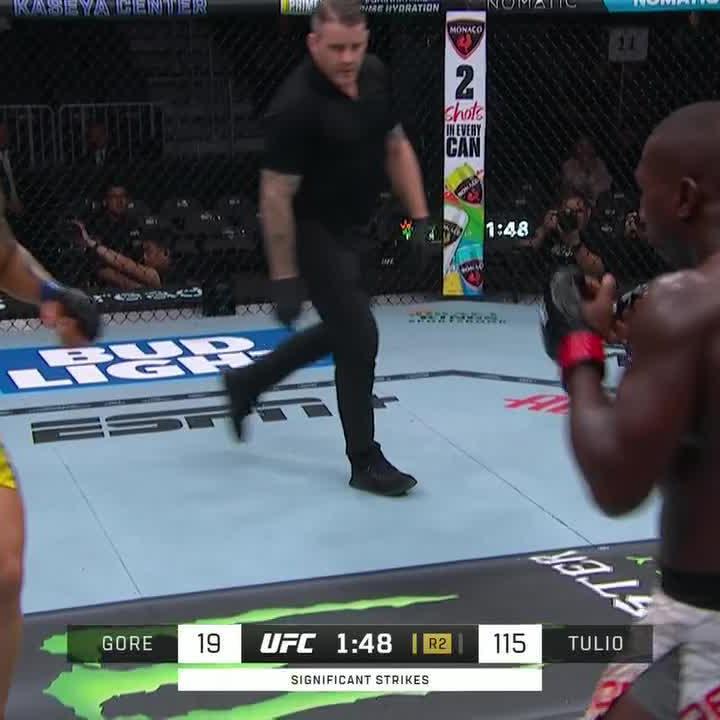 MARCO TULIO WITH THE TKO ON TRESEAN GORE 😳 #UFC314
