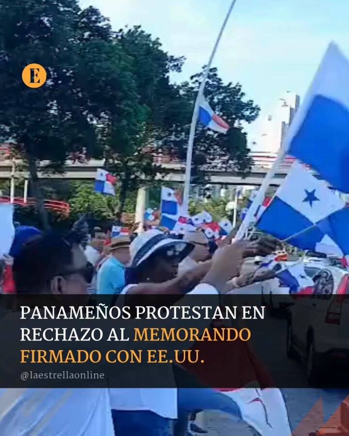 PROTESTA // Manifestantes acudieron esta tarde a la Cinta Costera, para mostrar su rechazo al Memorando de Entendimiento suscrito entre Panamá y Estados Unidos, esta semana. Diversas agrupaciones consideran que este acuerdo lesiona la soberanía nacional. Video: Erick Marciscano.