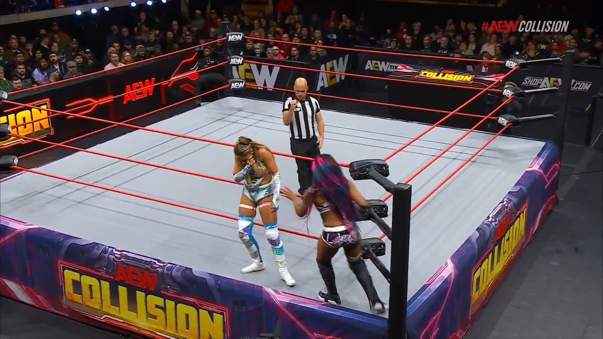 ROH Women's World Champion Athena continues her relentless attack to Harley Cameron! Watch #AEWCollision LIVE on TNT + MAX Athena is ROH and All Elite! | Harley Cameron