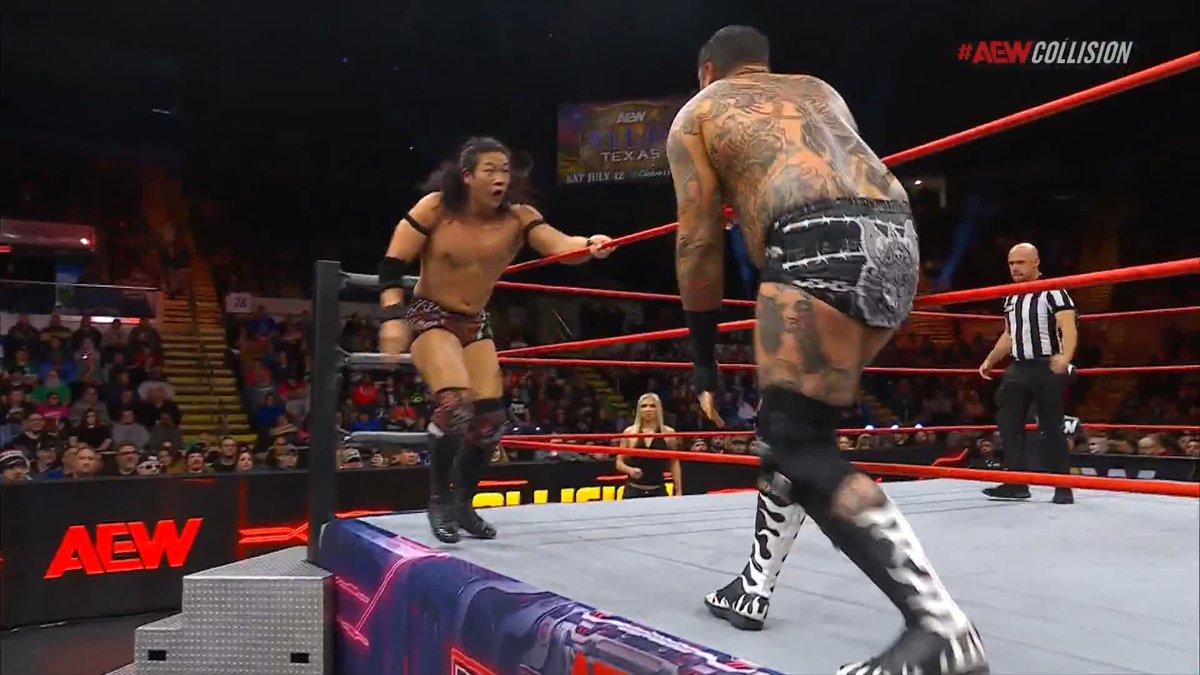 Brody King with a BRUTAL death valley driver! Watch #AEWCollision LIVE on TNT + MAX Konosuke Takeshita | Big Bad Brody King