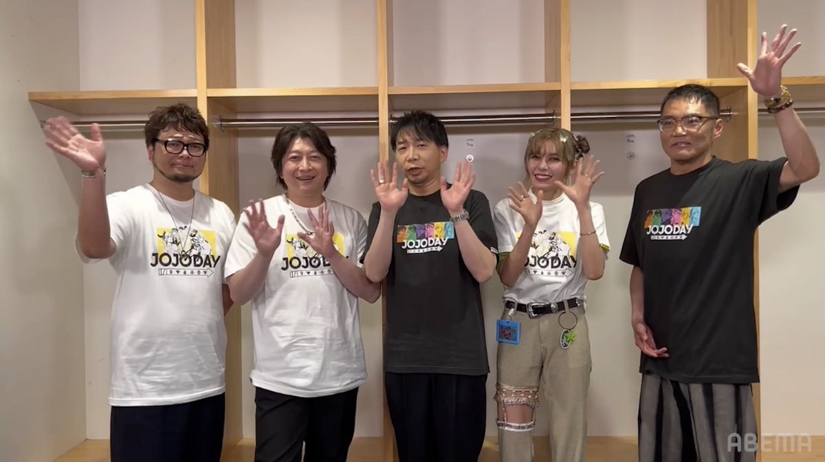 ◤ #JOJODAY STAGE 4/19(土)まで見逃し配信中🎭◢ #興津和幸 さん #小野大輔 さん #諏訪部順一 さん #ファイルーズあい さん #三宅健太 さんから コメントが届きました🎥 様々な企画やライブ、重大発表の瞬間など 見どころ満載なイベントを何度でも楽しもう🙌 #ジョジョの奇妙な冒険 #jojo_anime